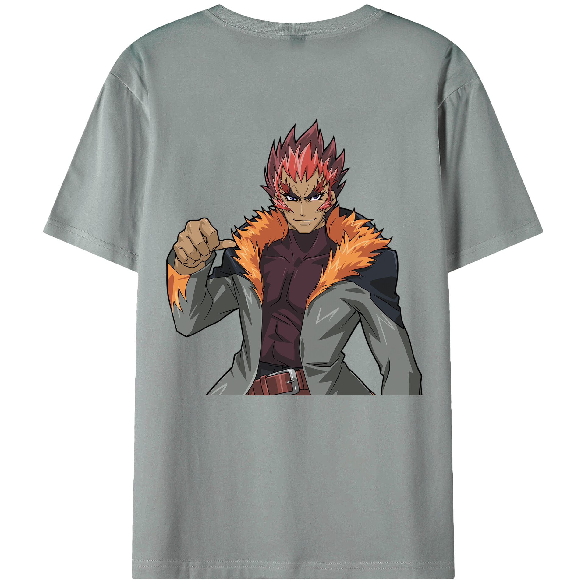 （画像用） 遊☆戯☆王 Yu-Gi-Oh! 綿100％ メンズ半袖Tシャツ（バックプリント） 通気性